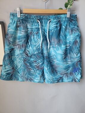 Vilebrequin Palm Print Swim Shorts Blue M